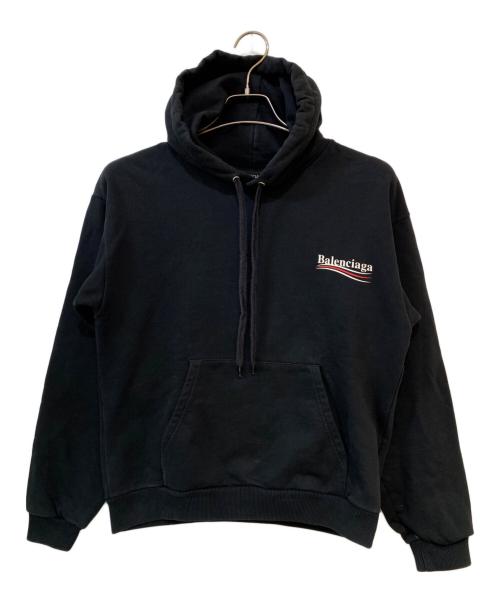 BALENCIAGA（バレンシアガ）BALENCIAGA (バレンシアガ) Campaign Logo Hoodie ブラック サイズ:XSの古着・服飾アイテム