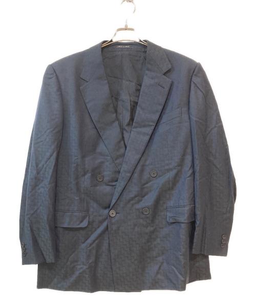 GIANNI VERSACE（ジャンニ・ヴェルサーチ）GIANNI VERSACE (ジャンニ・ヴェルサーチ) ダブルブレステッド セットアップスーツ ネイビー サイズ:56の古着・服飾アイテム