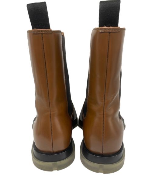BOTTEGA VENETA（ボッテガベネタ）BOTTEGA VENETA (ボッテガベネタ) スクエアトゥ サイドゴアブーツ ブラウン サイズ:41の古着・服飾アイテム