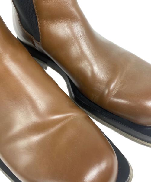 BOTTEGA VENETA（ボッテガベネタ）BOTTEGA VENETA (ボッテガベネタ) スクエアトゥ サイドゴアブーツ ブラウン サイズ:41の古着・服飾アイテム