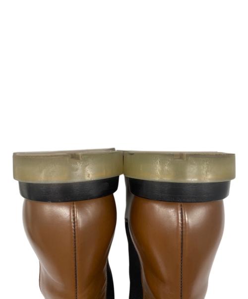 BOTTEGA VENETA（ボッテガベネタ）BOTTEGA VENETA (ボッテガベネタ) スクエアトゥ サイドゴアブーツ ブラウン サイズ:41の古着・服飾アイテム