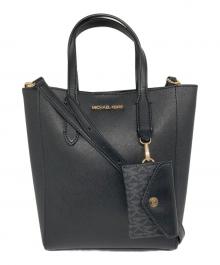 MICHAEL KORS（マイケル・コース）の古着「VINCENT トート ウィズ カードケース アタッチ スモール」｜ブラック