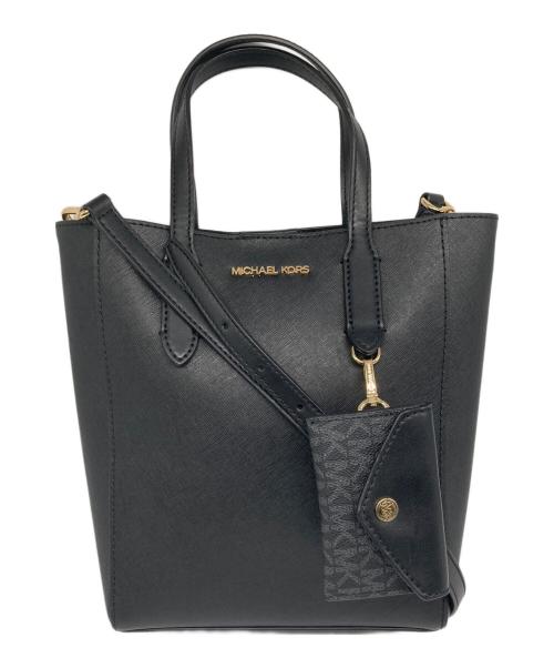 MICHAEL KORS（マイケル・コース）MICHAEL KORS (マイケル・コース) VINCENT トート ウィズ カードケース アタッチ スモール ブラック サイズ:なしの古着・服飾アイテム