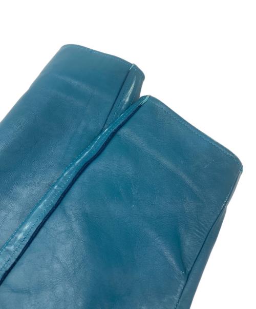 KHOKI（コッキ）KHOKI (コッキ) Ripped leather  jacket ブルー サイズ:2の古着・服飾アイテム