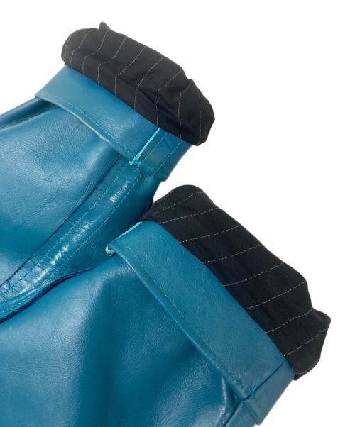 KHOKI（コッキ）KHOKI (コッキ) Ripped leather  jacket ブルー サイズ:2の古着・服飾アイテム