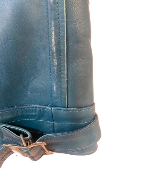 KHOKI（コッキ）KHOKI (コッキ) Ripped leather  jacket ブルー サイズ:2の古着・服飾アイテム