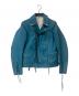 KHOKI（コッキ）の古着「Ripped leather  jacket」｜ブルー