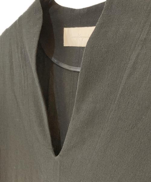 Mame Kurogouchi（マメクロゴウチ）Mame Kurogouchi (マメクロゴウチ) Crepe Deep V-Neck Dress ブラック サイズ:2の古着・服飾アイテム