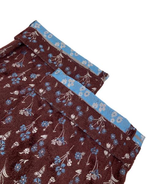 Mame Kurogouchi（マメクロゴウチ）Mame Kurogouchi (マメクロゴウチ) Floral Jacquard Sleeveless Jumpsuits バーガンディー サイズ:2の古着・服飾アイテム