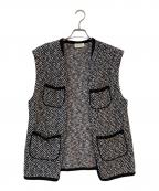 DES PRESデ プレ）の古着「インレーカルゼ フロントオープンジレ」｜グレー