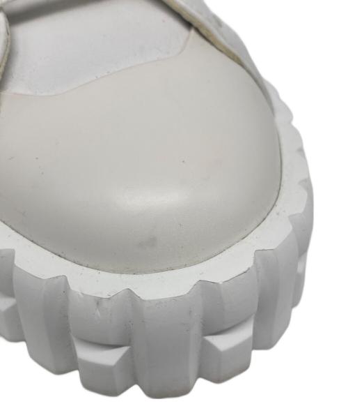 HERMES（エルメス）HERMES (エルメス) クライム パンチングレザー ハイカットスニーカー ホワイト サイズ:37 1/2の古着・服飾アイテム