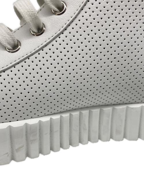 HERMES（エルメス）HERMES (エルメス) クライム パンチングレザー ハイカットスニーカー ホワイト サイズ:37 1/2の古着・服飾アイテム