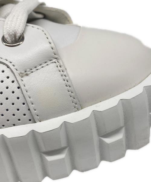 HERMES（エルメス）HERMES (エルメス) クライム パンチングレザー ハイカットスニーカー ホワイト サイズ:37 1/2の古着・服飾アイテム