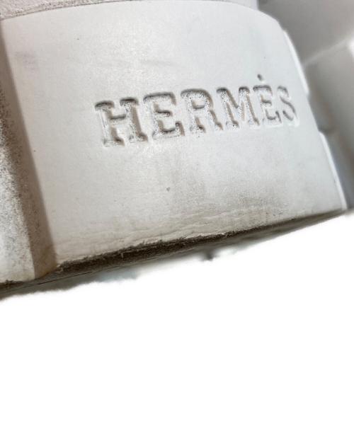 HERMES（エルメス）HERMES (エルメス) クライム パンチングレザー ハイカットスニーカー ホワイト サイズ:37 1/2の古着・服飾アイテム