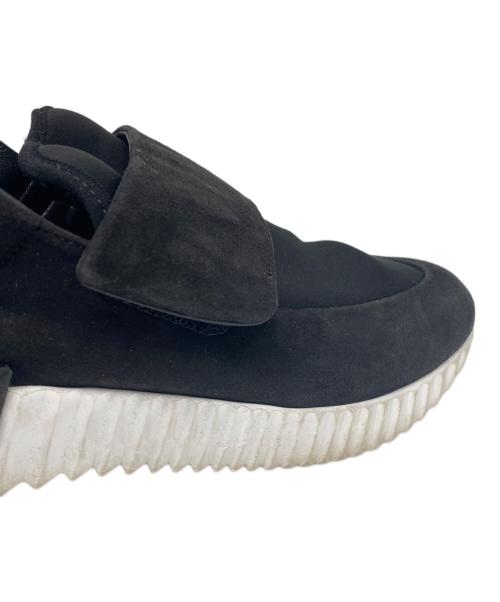 HERMES（エルメス）HERMES (エルメス) バウンシング Hロゴ ベルクロ スウェード ローカットスニーカー ブラック サイズ:37 5の古着・服飾アイテム