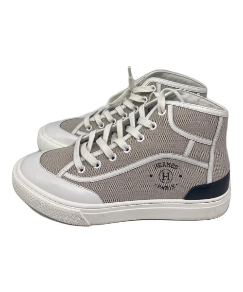 HERMES（エルメス）HERMES (エルメス) ゲットアップ・スニーカー ハイカット ベージュ サイズ:38の古着・服飾アイテム