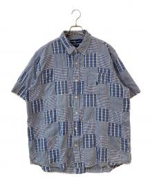 POLO RALPH LAUREN（ポロ・ラルフローレン）の古着「パッチワーク半袖シャツ」｜ネイビー