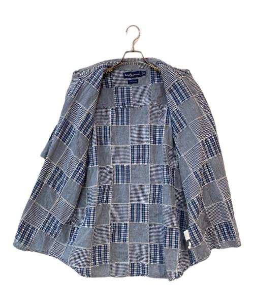 POLO RALPH LAUREN（ポロ・ラルフローレン）POLO RALPH LAUREN (ポロ・ラルフローレン) パッチワーク半袖シャツ ネイビー サイズ:XLの古着・服飾アイテム