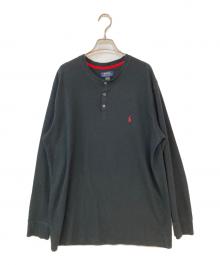 POLO RALPH LAUREN（ポロ・ラルフローレン）の古着「ヘンリーネックサーマルカットソー」｜ブラック