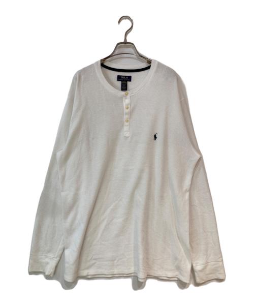 POLO RALPH LAUREN（ポロ・ラルフローレン）POLO RALPH LAUREN (ポロ・ラルフローレン) ヘンリーネックサーマルカットソー ホワイト サイズ:XLの古着・服飾アイテム
