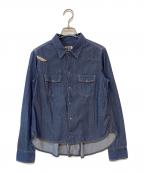 DIESELディーゼル）の古着「デニムウエスタンシャツ」｜ブルー