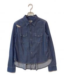 DIESEL（ディーゼル）の古着「デニムウエスタンシャツ」｜ブルー