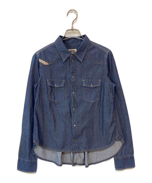 DIESEL（ディーゼル）DIESEL (ディーゼル) デニムウエスタンシャツ ブルー サイズ:Sの古着・服飾アイテム