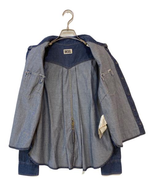 DIESEL（ディーゼル）DIESEL (ディーゼル) デニムウエスタンシャツ ブルー サイズ:Sの古着・服飾アイテム