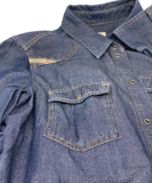 DIESEL（ディーゼル）DIESEL (ディーゼル) デニムウエスタンシャツ ブルー サイズ:Sの古着・服飾アイテム