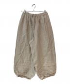 Samansa Mos2サマンサモスモス）の古着「立川店/EC限定 リネンルナポケットフリルパンツ」｜ベージュ