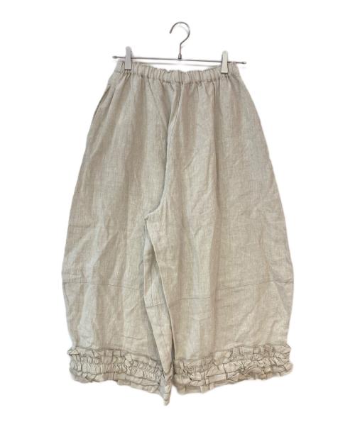 Samansa Mos2（サマンサモスモス）Samansa Mos2 (サマンサモスモス) 【立川限定】リネン裾フリルコクーンパンツ ベージュ サイズ:FREEの古着・服飾アイテム