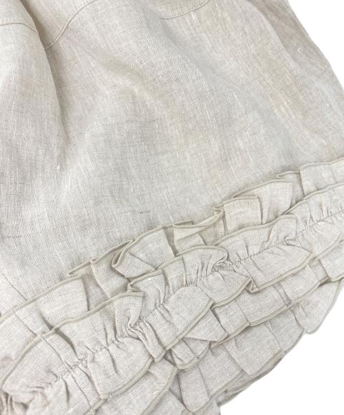 Samansa Mos2（サマンサモスモス）Samansa Mos2 (サマンサモスモス) 【立川限定】リネン裾フリルコクーンパンツ ベージュ サイズ:FREEの古着・服飾アイテム