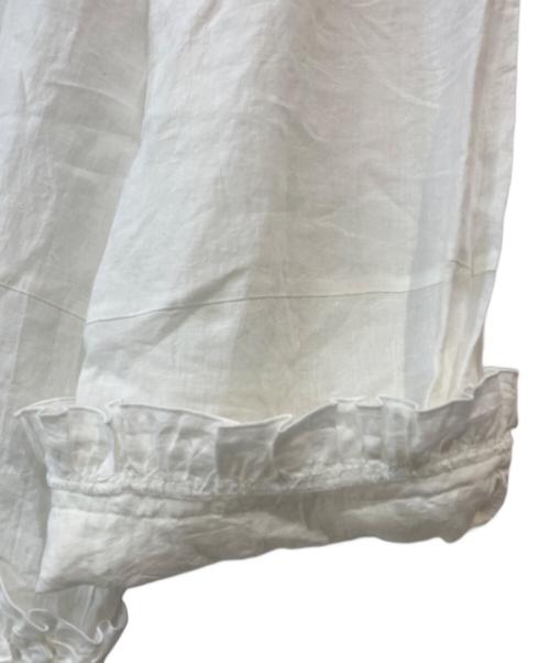 Samansa Mos2（サマンサモスモス）Samansa Mos2 (サマンサモスモス) 【立川限定】リネン裾フリルコクーンパンツ ホワイト サイズ:FREEの古着・服飾アイテム