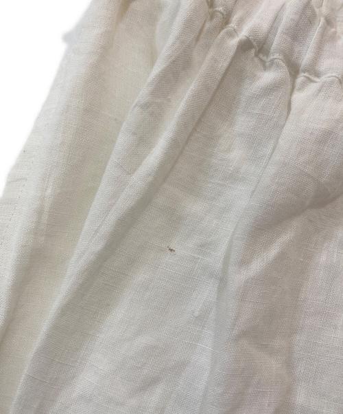 Samansa Mos2（サマンサモスモス）Samansa Mos2 (サマンサモスモス) 【立川限定】リネン裾フリルコクーンパンツ ホワイト サイズ:FREEの古着・服飾アイテム