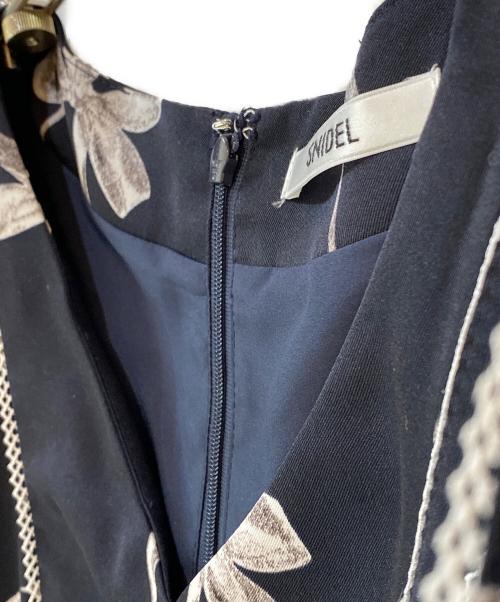 Snidel（スナイデル）Snidel (スナイデル) Sustainableリボンプリントワンピース ネイビー サイズ:2 未使用品の古着・服飾アイテム