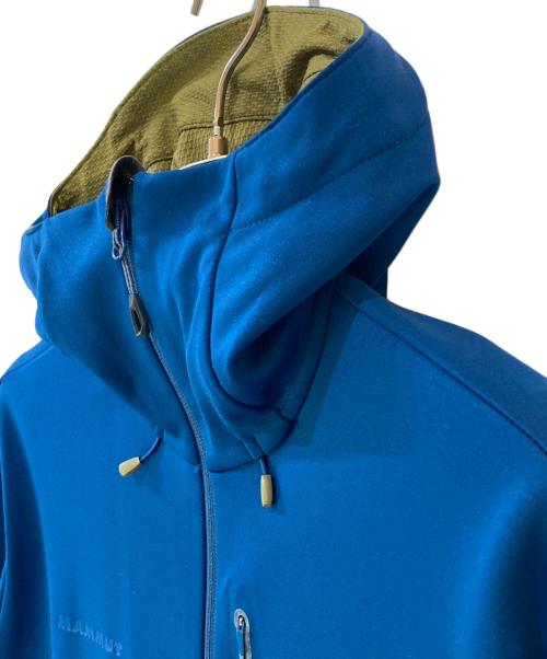 MAMMUT（マムート）MAMMUT (マムート) Ultimate V SO Hooded Jacket / アルティメットV ソフトシェルフーデッドジャケット ブルー サイズ:Lの古着・服飾アイテム