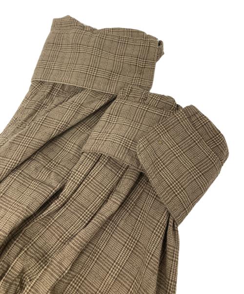 South2 West8（サウスツー ウエストエイト）South2 West8 (サウスツー ウエストエイト) スタンドカラーチェックシャツ ブラウン サイズ:Mの古着・服飾アイテム