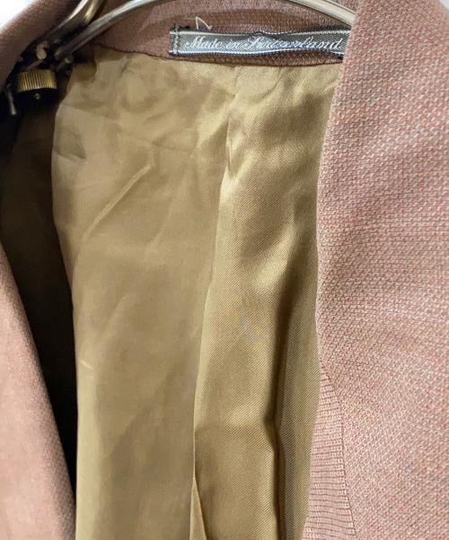 ERMENEGILDO ZEGNA（エルメネジルド・ゼニア）ERMENEGILDO ZEGNA (エルメネジルド・ゼニア) ワッペン ダブルブレステッドテーラードジャケット ブラウン サイズ:52の古着・服飾アイテム