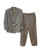 ERMENEGILDO ZEGNAエルメネジルド・ゼニア）の古着「SUPER 100'S ストライプ ダブルブレステッド セットアップスーツ」｜グレー