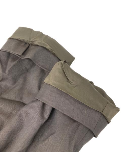 ERMENEGILDO ZEGNA（エルメネジルド・ゼニア）ERMENEGILDO ZEGNA (エルメネジルド・ゼニア) SUPER 100'S ストライプ ダブルブレステッド セットアップスーツ グレー サイズ:52の古着・服飾アイテム