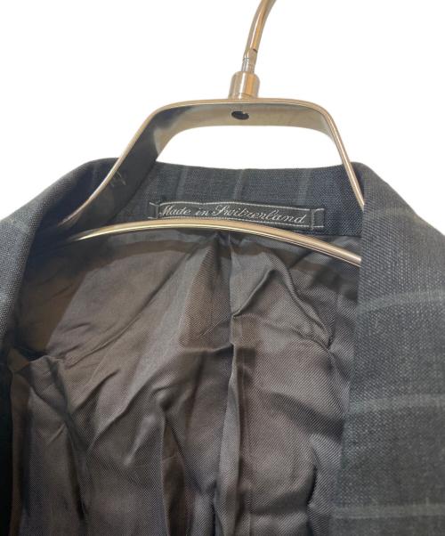 ERMENEGILDO ZEGNA（エルメネジルド・ゼニア）ERMENEGILDO ZEGNA (エルメネジルド・ゼニア) リネン ストライプ テーラードジャケット グレー サイズ:52の古着・服飾アイテム