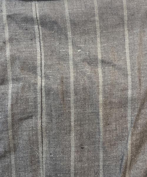 ERMENEGILDO ZEGNA（エルメネジルド・ゼニア）ERMENEGILDO ZEGNA (エルメネジルド・ゼニア) リネン ストライプ テーラードジャケット グレー サイズ:52の古着・服飾アイテム