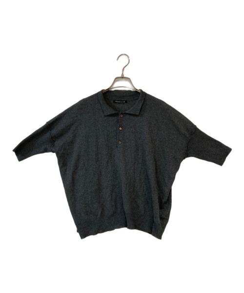 mizuiro-ind（ミズイロインド）mizuiro-ind (ミズイロインド) ワイドシルエットニットポロ グレー サイズ:Freeの古着・服飾アイテム