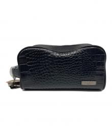 monte SPIGA（モンテスピガ）の古着「クロコ型押しセカンドバッグ」｜ブラック