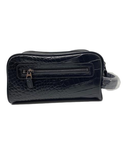 monte SPIGA（モンテスピガ）monte SPIGA (モンテスピガ) クロコ型押しセカンドバッグ ブラック サイズ:なし 未使用品の古着・服飾アイテム