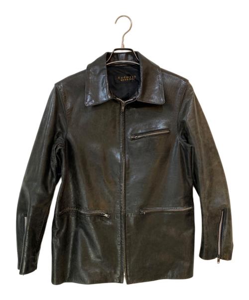 RadmesS MEN'S BIGI（ラッドメス メンズビギ）RadmesS MEN'S BIGI (ラッドメス メンズビギ) カウレザージャケット ブラック サイズ:Mの古着・服飾アイテム