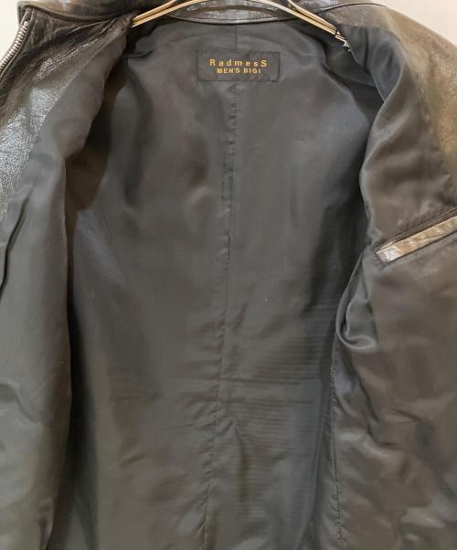 RadmesS MEN'S BIGI（ラッドメス メンズビギ）RadmesS MEN'S BIGI (ラッドメス メンズビギ) カウレザージャケット ブラック サイズ:Mの古着・服飾アイテム