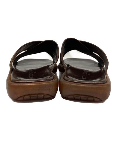 LOUIS VUITTON（ルイ ヴィトン）LOUIS VUITTON (ルイ ヴィトン) ロゴキャンバスサンダル ブラウン サイズ:7の古着・服飾アイテム