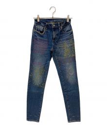 Hysteric Glamour（ヒステリックグラマー）の古着「HYSTERIC FEVER刺繍 スリムデニムパンツ」｜インディゴ