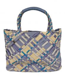 Salvatore Ferragamo（サルヴァトーレ フェラガモ）の古着「Woven Grosgrain Ribbon Tote バッグ」｜ブルー×パープル